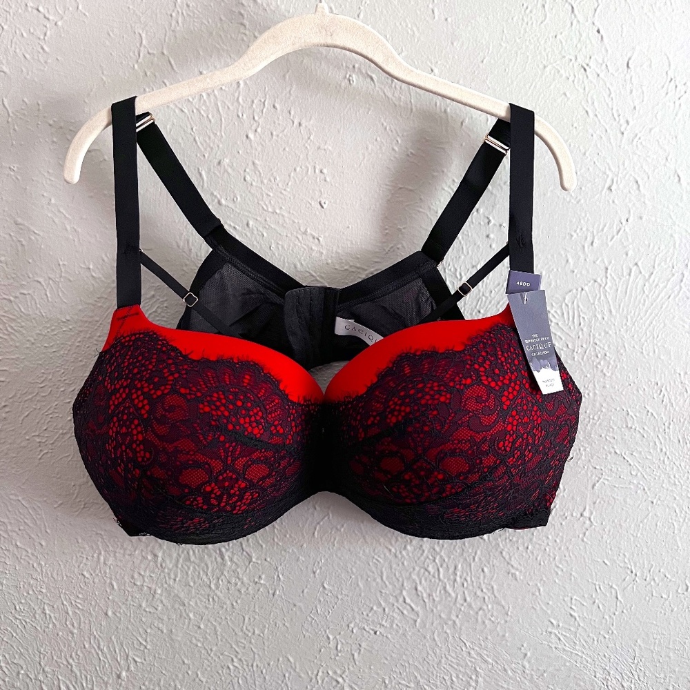 NWT Cacique Seriously Sexy Collection Max Boost Plunge Push Up Bra 48DD